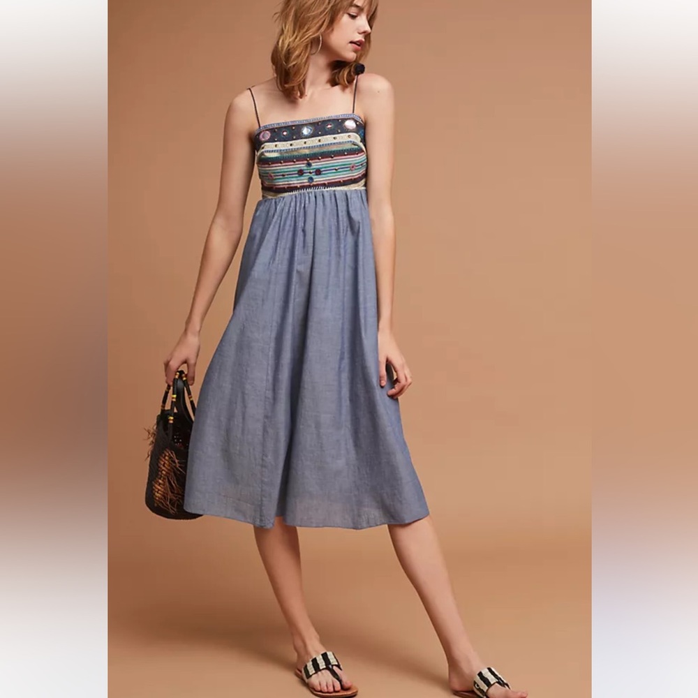 NWT Farm Rio Bohemian Striped Maxi Dress